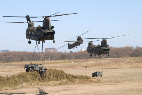 2009年 第1空挺団初降下訓練 その3 CH-47J