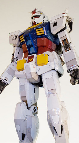 お台場ガンダムのフルワイドVGA携帯待ち受け画像